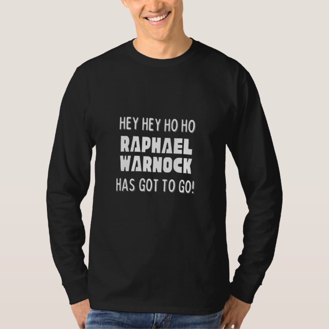 Camiseta Hey, Hey, Cómo Debe Ir Raphael Warnock A Politi (Anverso)