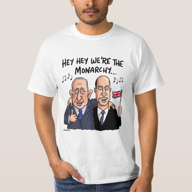 Camiseta Hey, hey, somos la monarquía (Anverso)