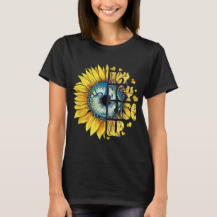 Camiseta Hey, levántate la paz de los girasoles de Ucrania 