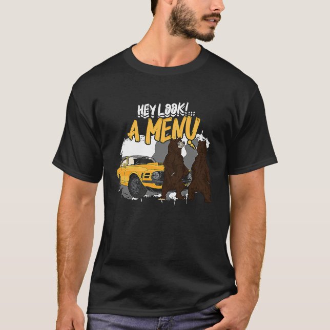Camiseta Hey look  A menu  Shift Manual and Pedal for Drag  (Anverso)