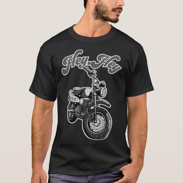 Camiseta Hey Motorcycle moto moto moto Monkey divertido (Anverso)