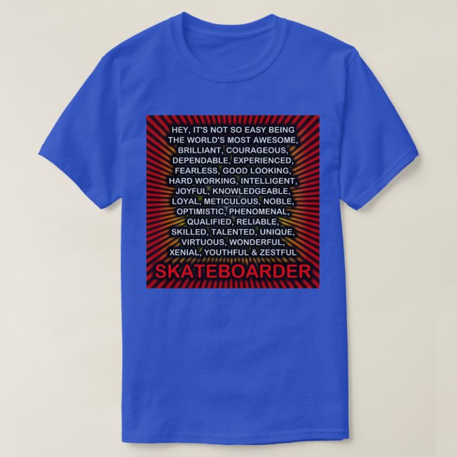 Camiseta Hey, No Es Tan Fácil Ser Skateboarder (Diseño del anverso)