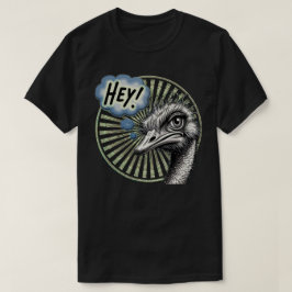 Camiseta Hey Ostrich Cartoon Bubble Tee