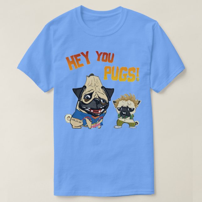 Camiseta Hey, pugs (Diseño del anverso)
