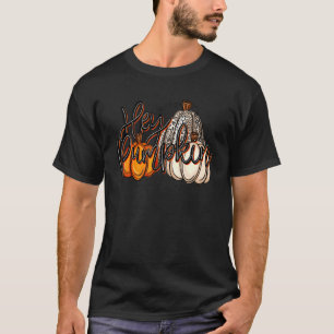 Camiseta Hey Pumpkin Leopard Fall Vibes de otoño Hola Pumpk