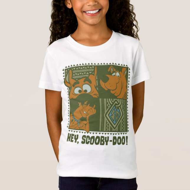 Camiseta Hey Scooby-Doo Tribal Square Graphic (Anverso)