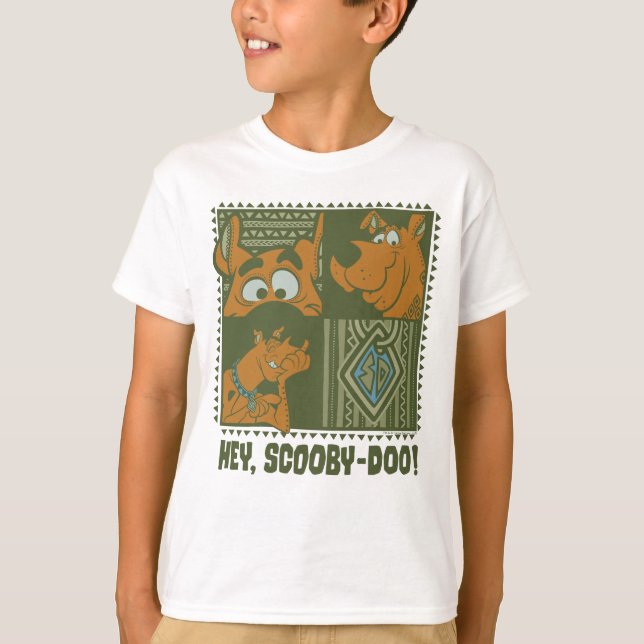 Camiseta Hey Scooby-Doo Tribal Square Graphic (Anverso)