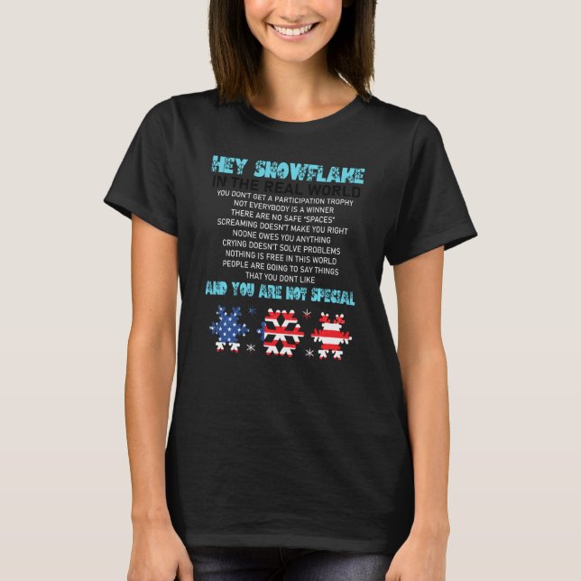 Camiseta Hey Snowflake El Verdadero Veterano Gracioso (Anverso)