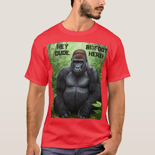 Camiseta Hey Tío BIGFOOT Here T-Shirt Unisex (Anverso)