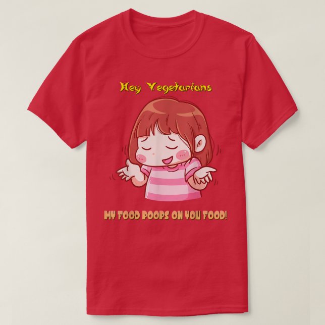 Camiseta Hey Vegetarianos Novedad Vintage Funny Sayin (Diseño del anverso)