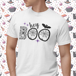 Camiseta Hey y Bye Boo Halloween Bat and Web