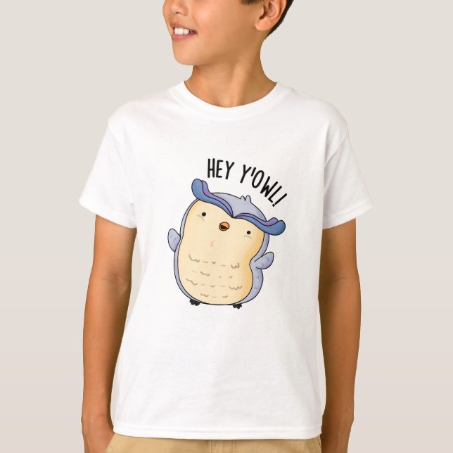 Camiseta Hey Y'Owl Funny Owl Pun (Anverso)