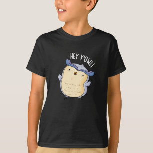 Camiseta Hey Y'Owl Funny Owl Pun Dark BG