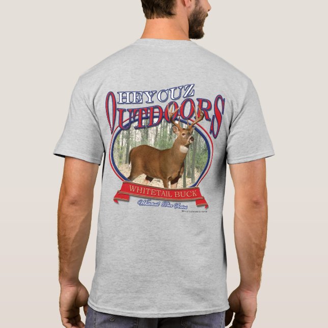 Camiseta HeyCuz al aire libre Whitetail Buck (Reverso)