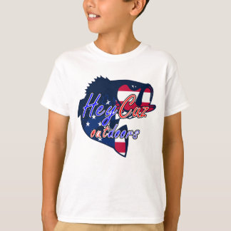 Camiseta HeyCuz Logo de Bandera de Estados Unidos al aire l