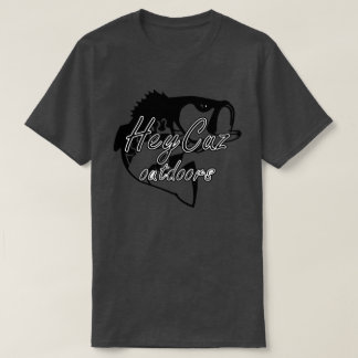 Camiseta HeyCuz Pescado al aire libre Negro y Blanco
