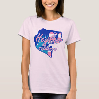 Camiseta HeyCuz Versión rosa del logotipo exterior