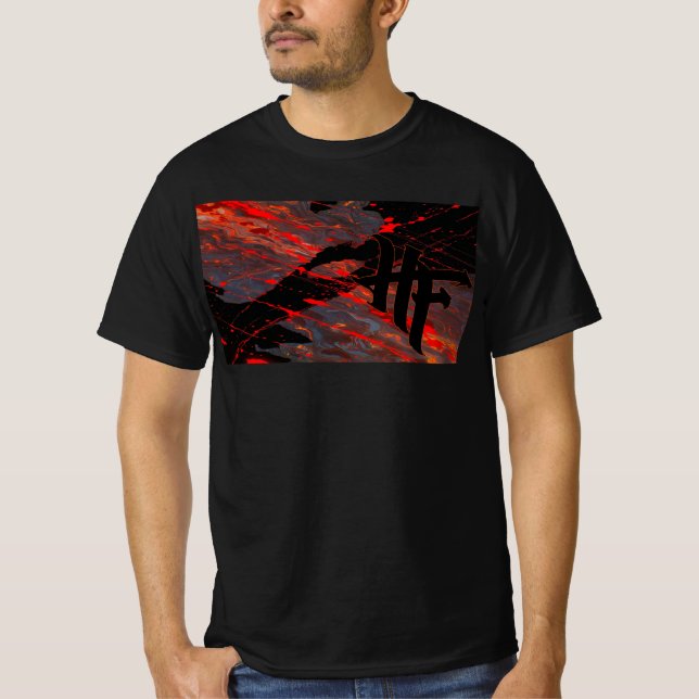 Camiseta HF  logo placed on drip art background (Anverso)