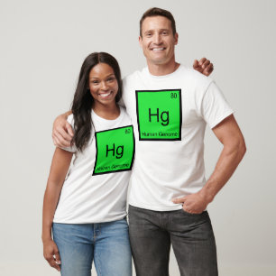 Camiseta Hg - Elemento Químico Genoma Humano Símbolo ADN Te