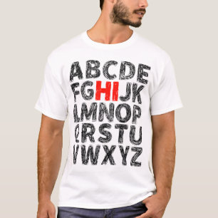 Camiseta Hi Alphabet ABC De vuelta a la escuela pre K Kinde