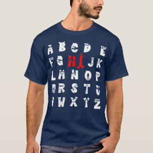 Camiseta HI Alphabet Divertidos monstruos lindos ABC Comien