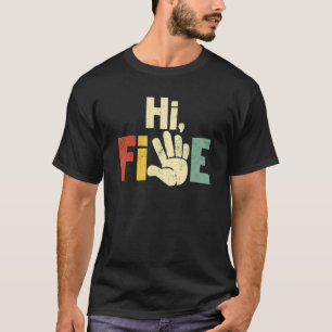 Camiseta Hi Five Birthday Party Decorations Niños De 5 Años