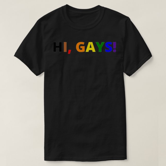 CAMISETA HI GAYS (Diseño del anverso)