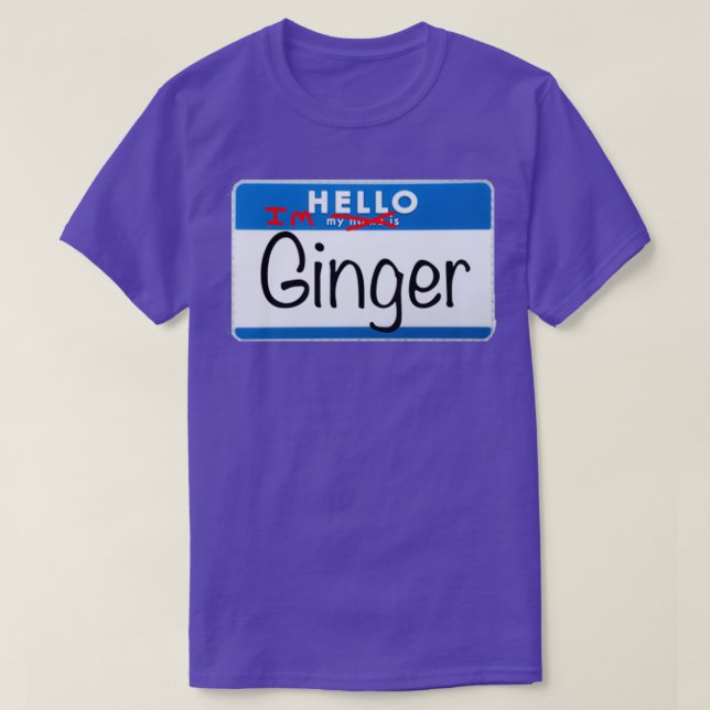 Camiseta hi im ginger (Diseño del anverso)