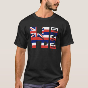 Camiseta HI Islas Hawaii Playa de Bandera Hawái