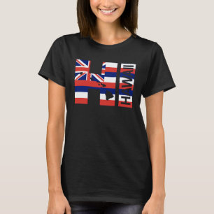 Camiseta HI Islas Hawaii Playa de Bandera Hawái