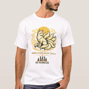 Camiseta HI NOMAD – Espíritu Kitsune Zorro Japonés de Nue