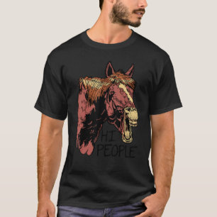 Camiseta Hi People Graphical Horse Lover Ecuestrian Rider H