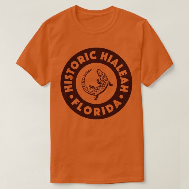 Camiseta Hialeah Florida Circle Brown (Diseño del anverso)
