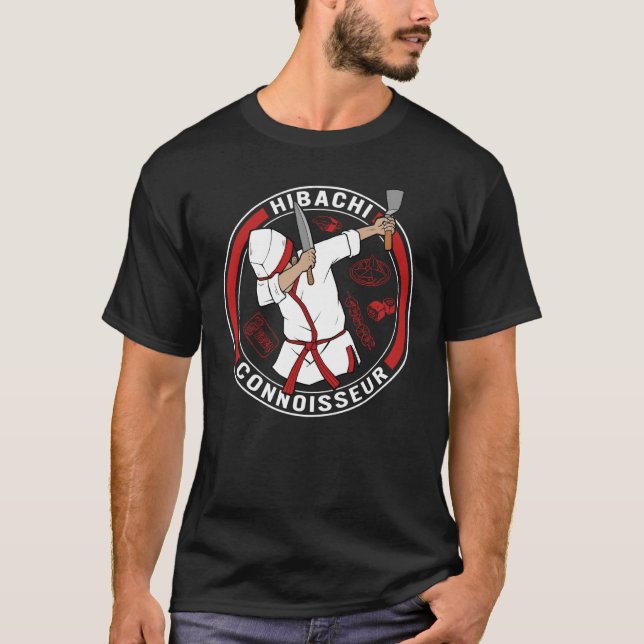 Camiseta Hibachi Connoiseur Dabbing Chef Japanese Cuisine J (Anverso)