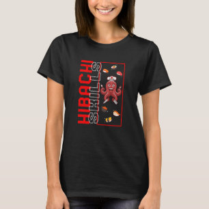 Camiseta Hibachi Habilidades Octopus Grill Sushi Japonés Cu