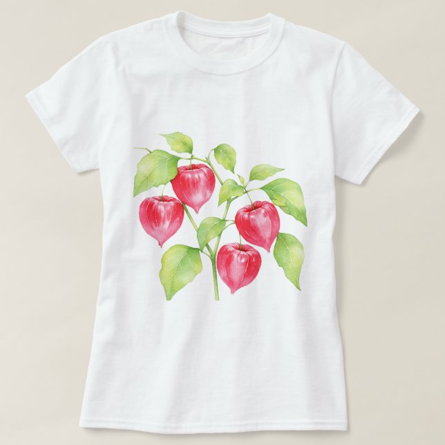 Camiseta hibisco chino (Diseño del anverso)