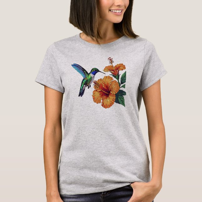 Camiseta Hibisco Colibrí (Anverso)