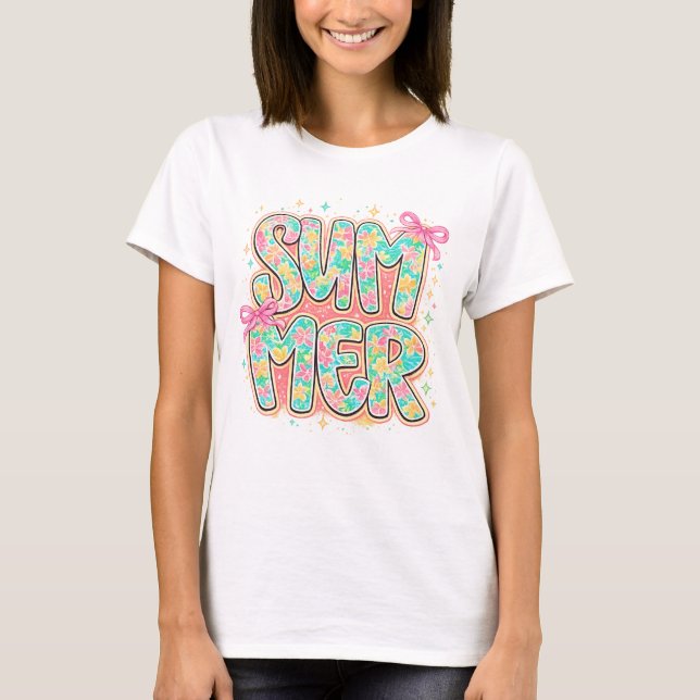 Camiseta Hibisco de Verano Explosión Floral (Anverso)