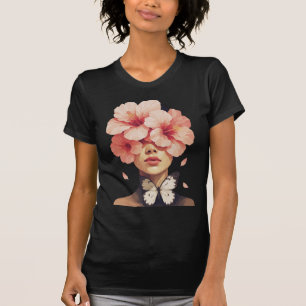 Camiseta Hibisco & Mariposa – Botánica Floral Moderna