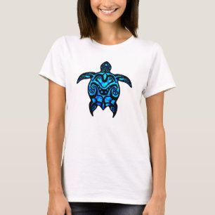 Camiseta Hibisco tribal de la tortuga