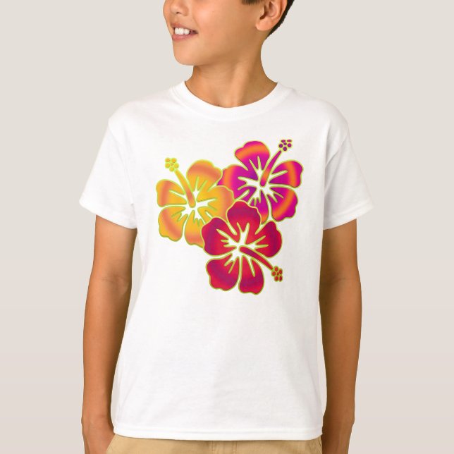 Camiseta hibisco trio (Anverso)