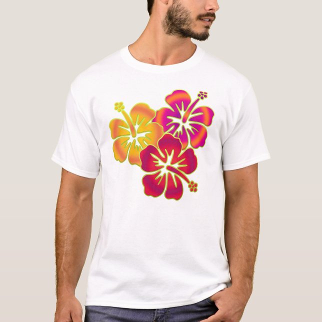 Camiseta hibisco trio (Anverso)