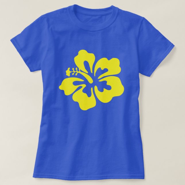 Camiseta Hibiscus amarillo (Diseño del anverso)