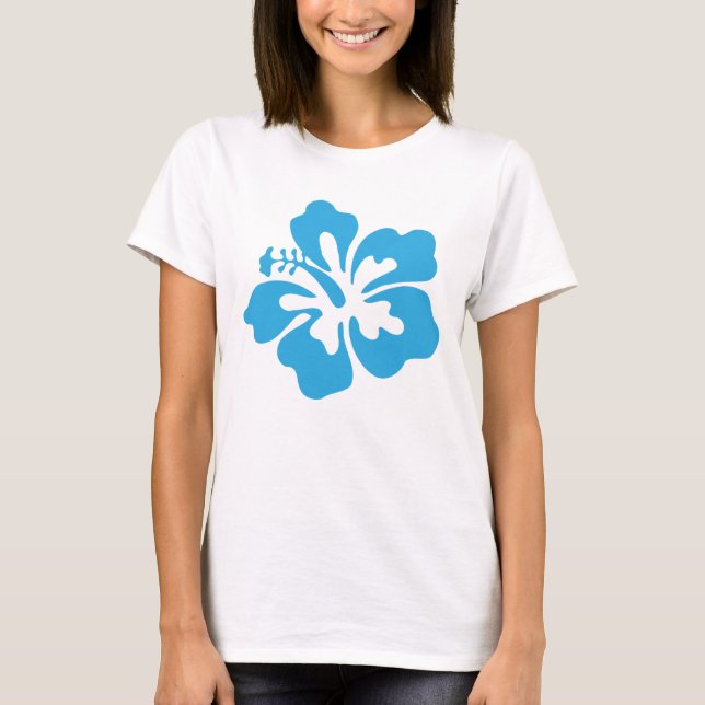 Camiseta Hibiscus azul (Anverso)