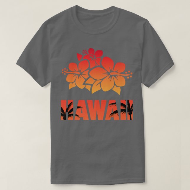 Camiseta Hibiscus Flower Hawaii Beach Hawaii Premium (Diseño del anverso)