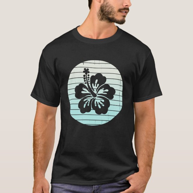 Camiseta Hibiscus Flower Summer Hawaii Flower Sunset (Anverso)