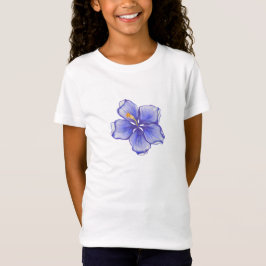 Camiseta Hibiscus & lace BLUE