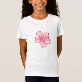 Camiseta Hibiscus & lace PINK