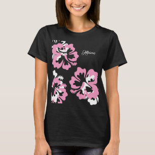 Camiseta Hibiscus Pink&White