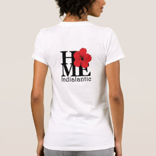 Camiseta Hibiscus rojo indialántico (impresión posterior)